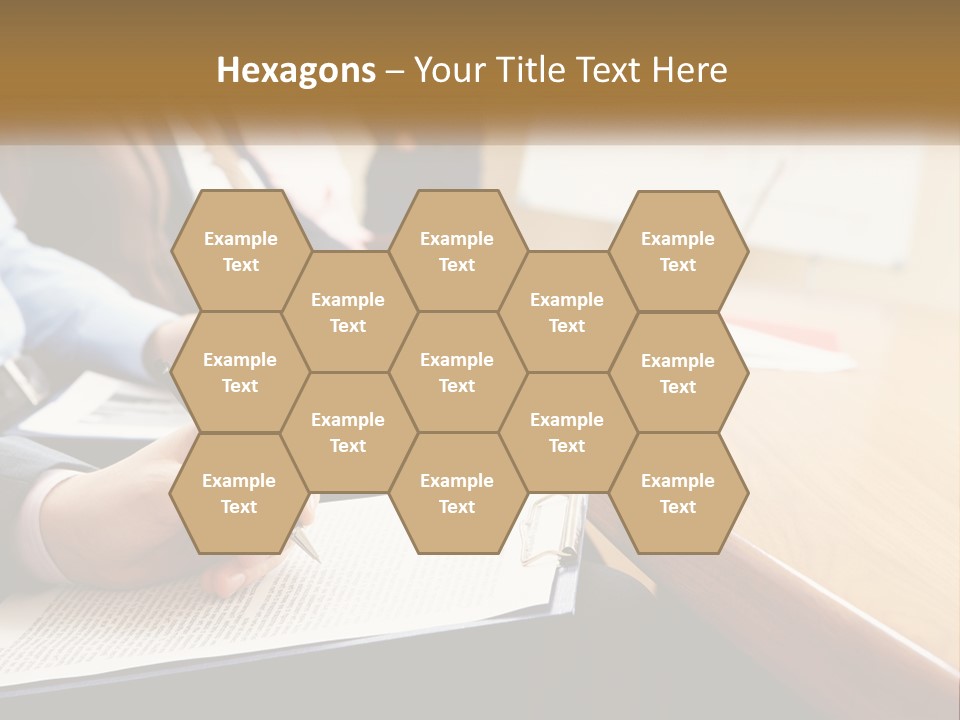 A Group Of People Sitting At A Conference Table PowerPoint Template
