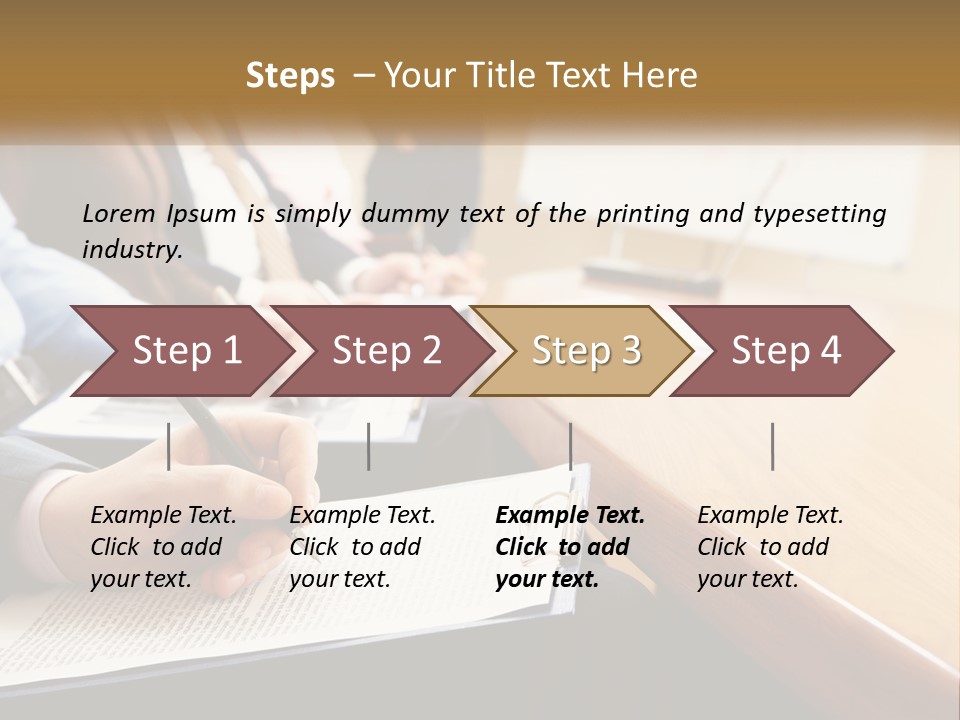 A Group Of People Sitting At A Conference Table PowerPoint Template