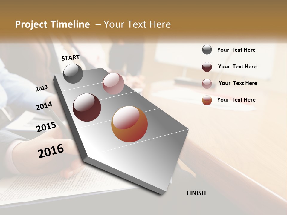 A Group Of People Sitting At A Conference Table PowerPoint Template