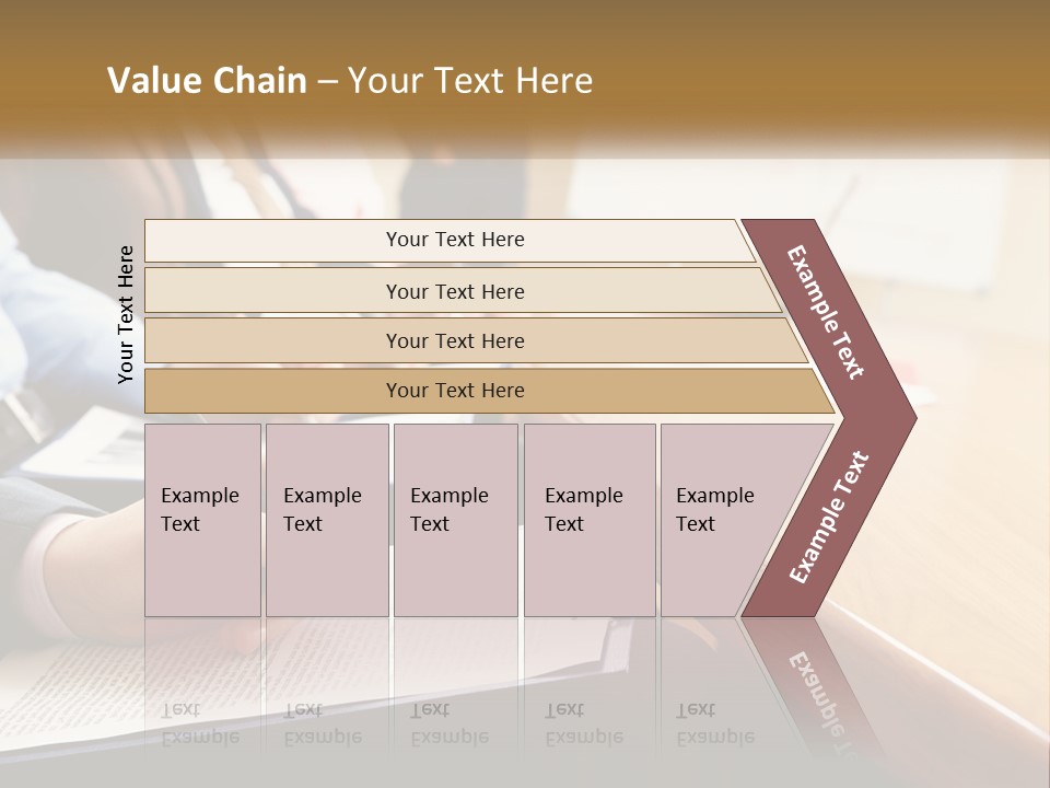 A Group Of People Sitting At A Conference Table PowerPoint Template