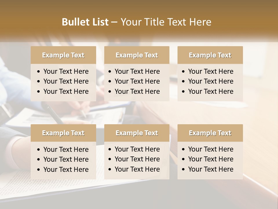 A Group Of People Sitting At A Conference Table PowerPoint Template