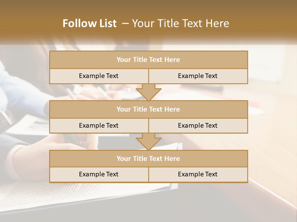 A Group Of People Sitting At A Conference Table PowerPoint Template