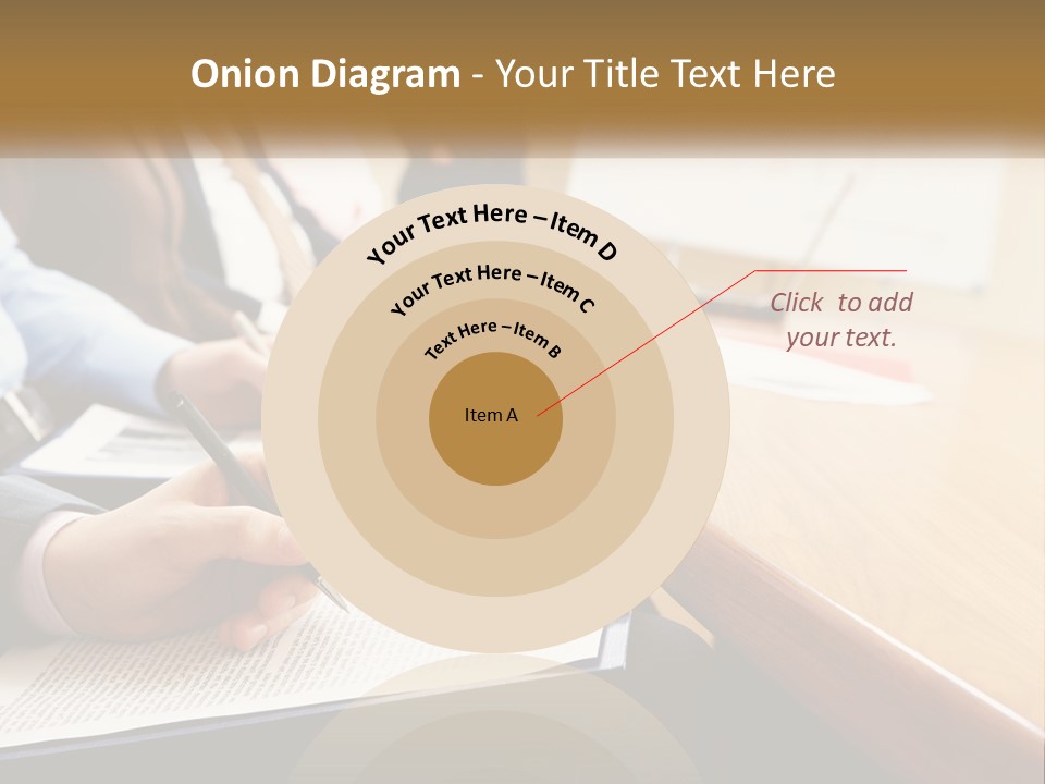 A Group Of People Sitting At A Conference Table PowerPoint Template