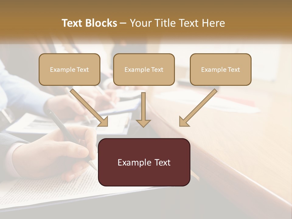 A Group Of People Sitting At A Conference Table PowerPoint Template