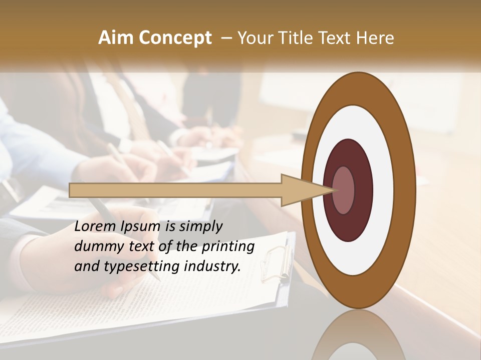 A Group Of People Sitting At A Conference Table PowerPoint Template