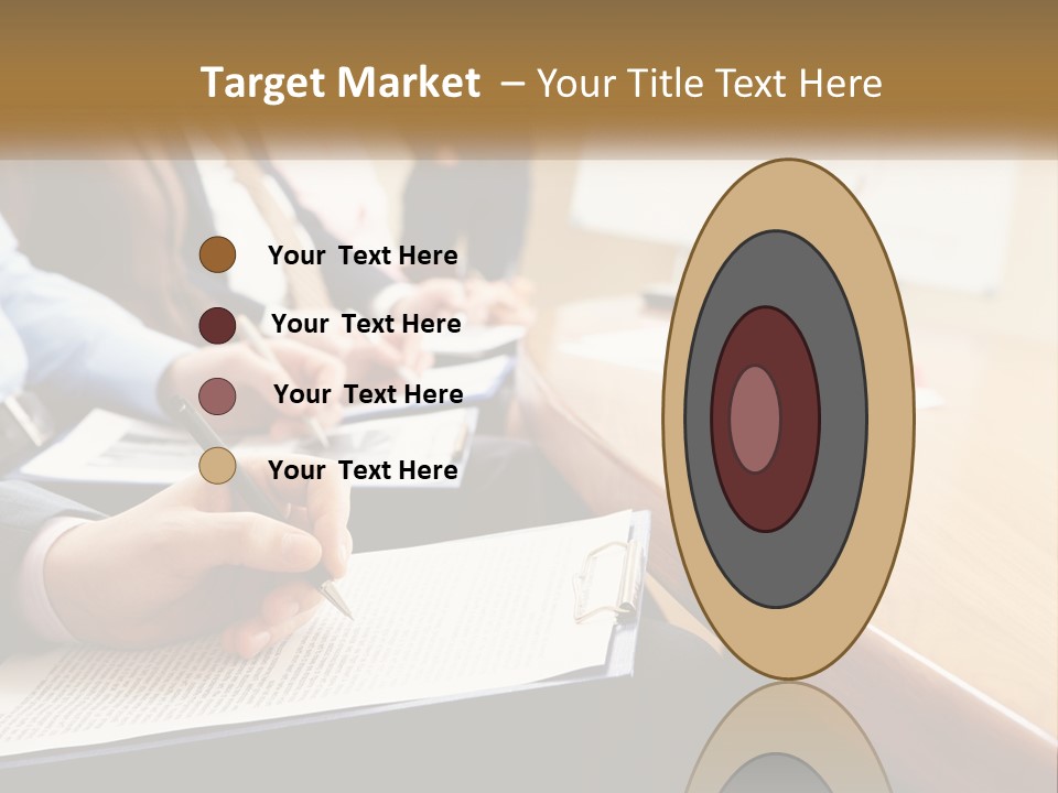 A Group Of People Sitting At A Conference Table PowerPoint Template