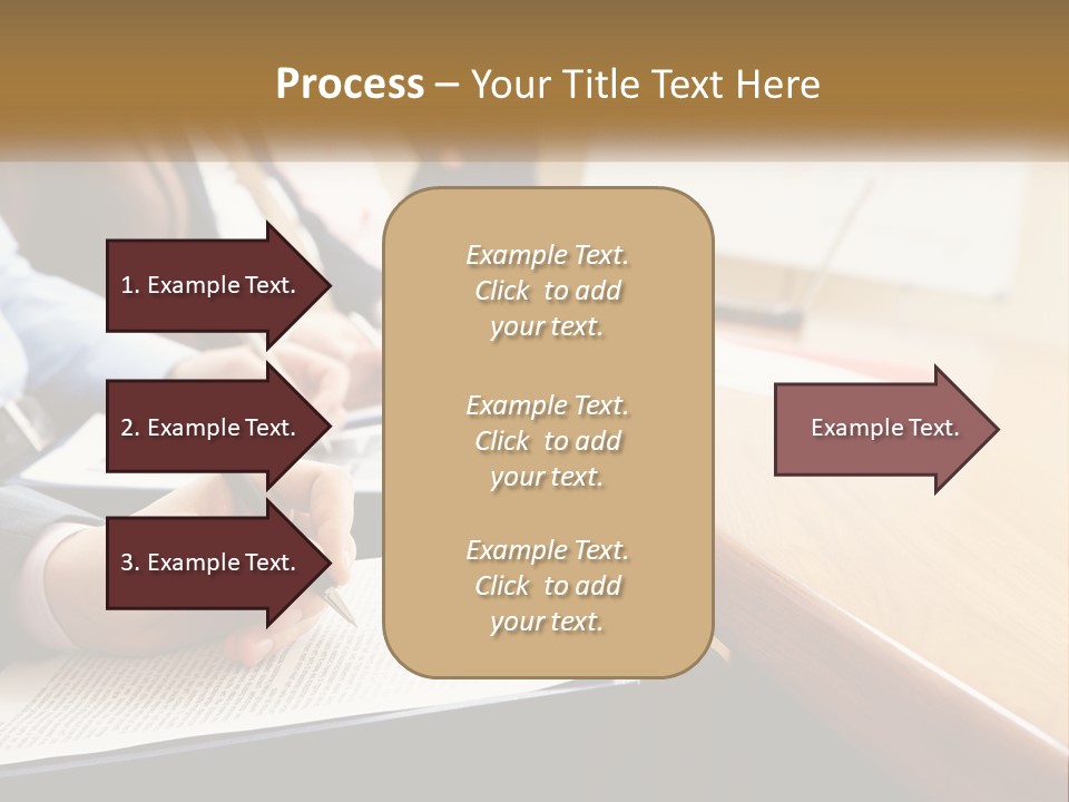 A Group Of People Sitting At A Conference Table PowerPoint Template