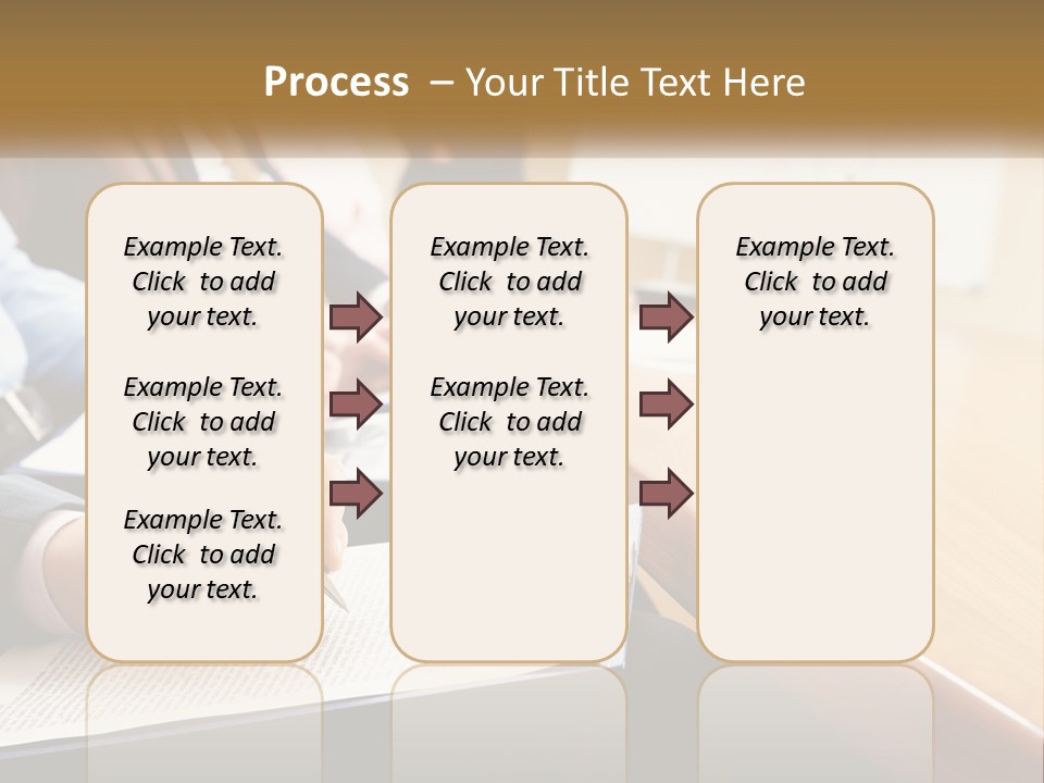 A Group Of People Sitting At A Conference Table PowerPoint Template