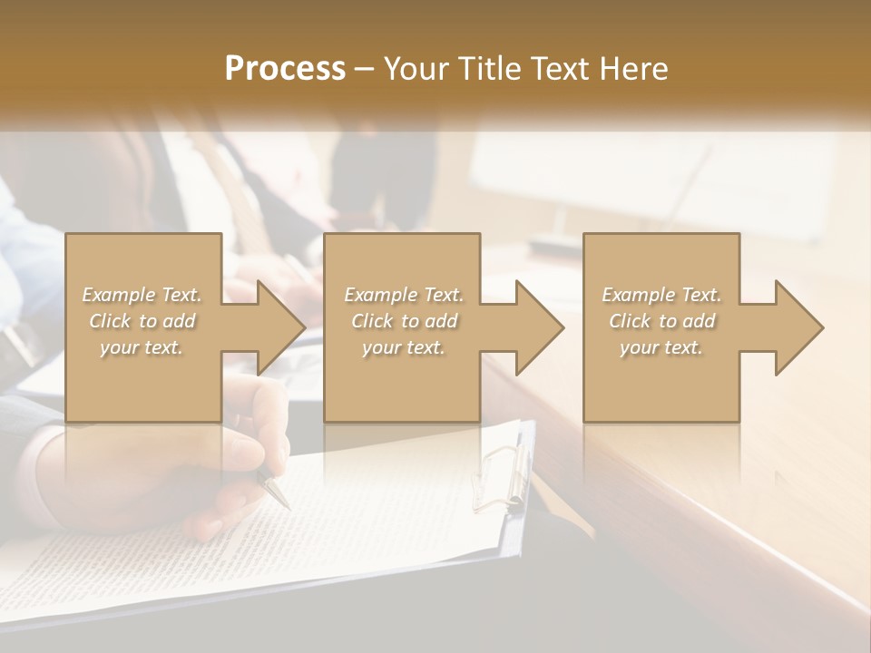 A Group Of People Sitting At A Conference Table PowerPoint Template