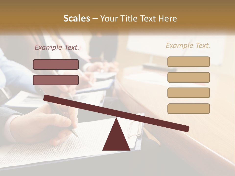 A Group Of People Sitting At A Conference Table PowerPoint Template