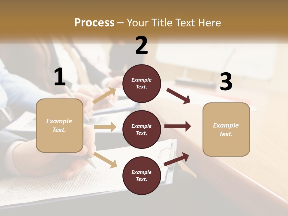 A Group Of People Sitting At A Conference Table PowerPoint Template