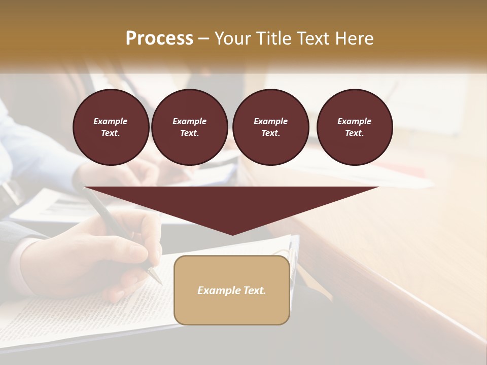 A Group Of People Sitting At A Conference Table PowerPoint Template
