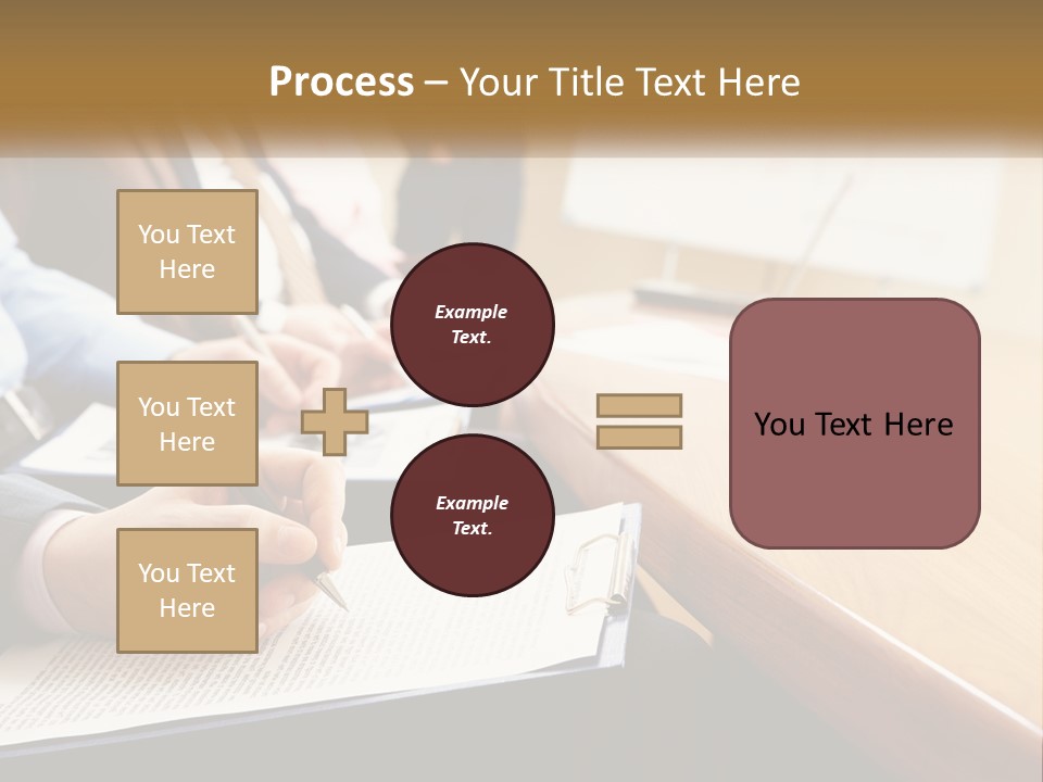 A Group Of People Sitting At A Conference Table PowerPoint Template