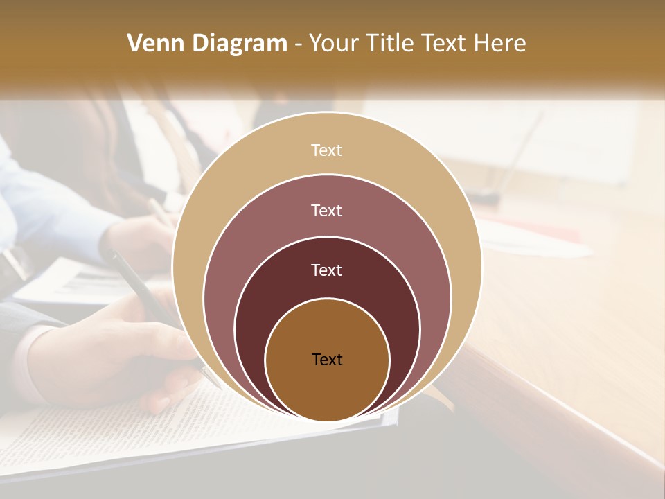 A Group Of People Sitting At A Conference Table PowerPoint Template