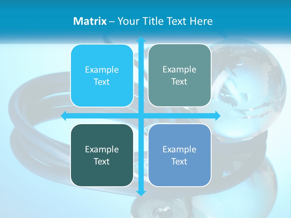 A Medical Powerpoint Presentation With A Stethoscope And A Globe PowerPoint Template