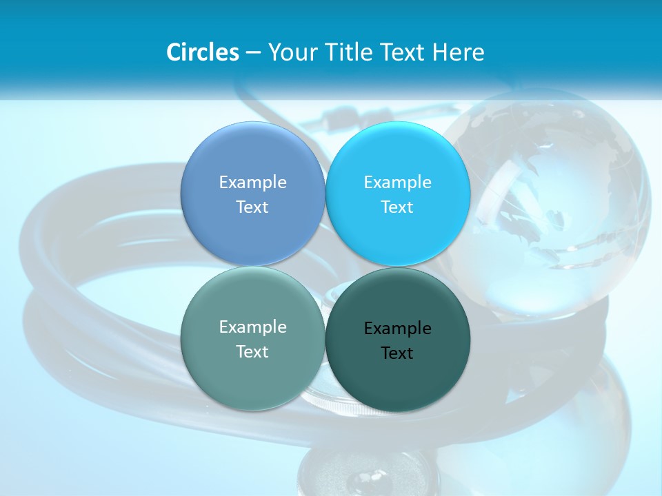 A Medical Powerpoint Presentation With A Stethoscope And A Globe PowerPoint Template
