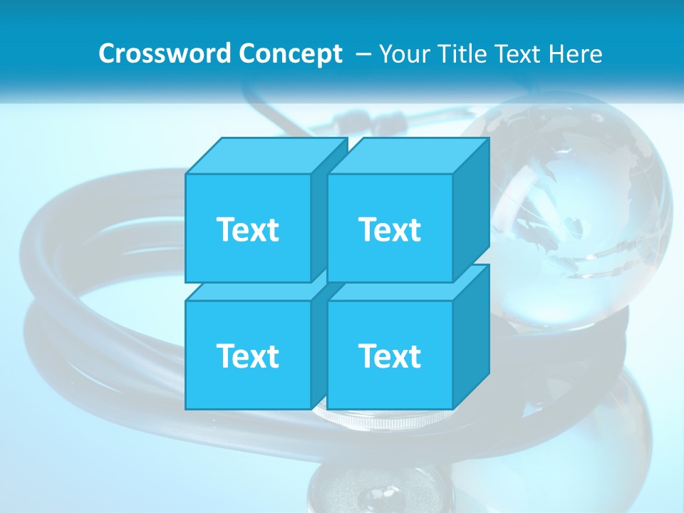 A Medical Powerpoint Presentation With A Stethoscope And A Globe PowerPoint Template