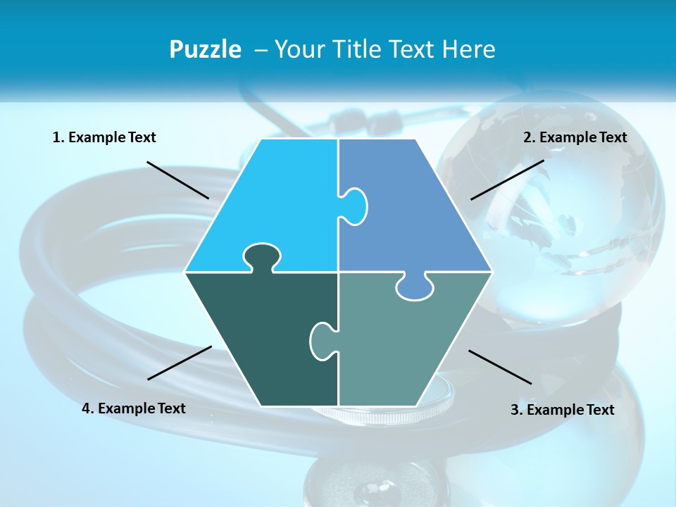 A Medical Powerpoint Presentation With A Stethoscope And A Globe PowerPoint Template