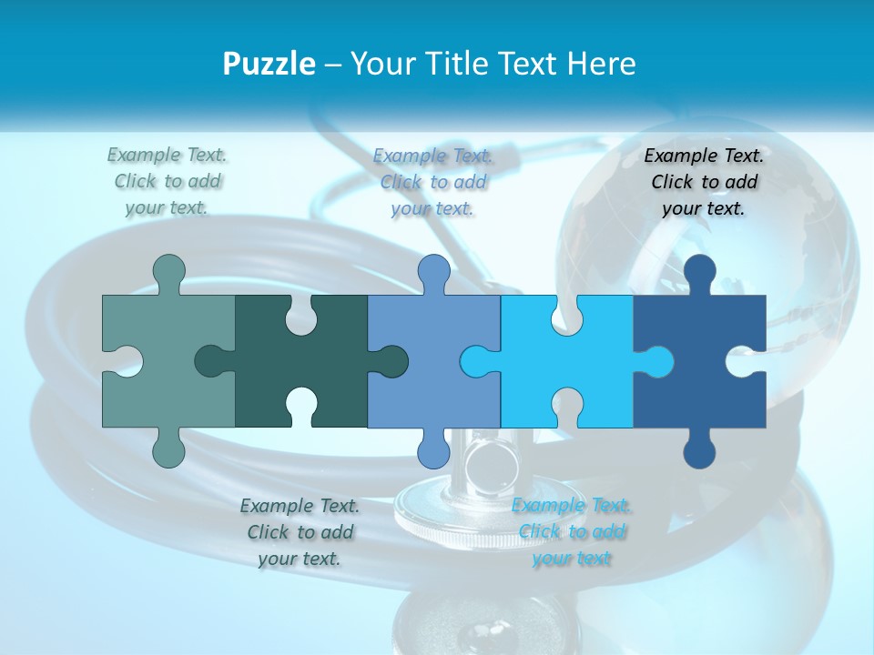 A Medical Powerpoint Presentation With A Stethoscope And A Globe PowerPoint Template