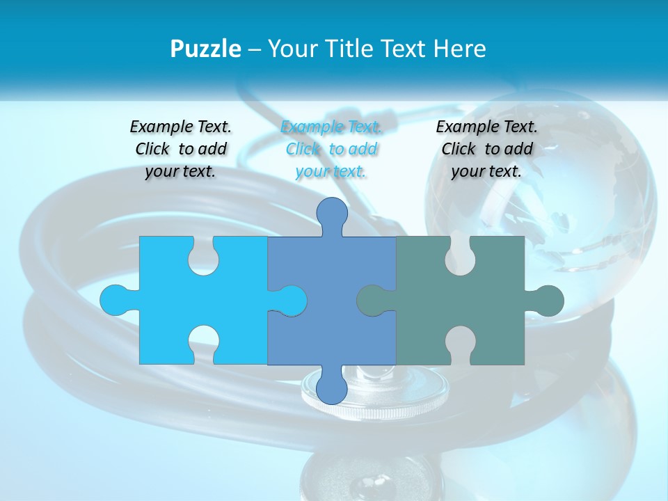 A Medical Powerpoint Presentation With A Stethoscope And A Globe PowerPoint Template