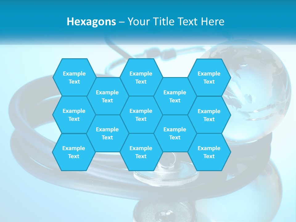 A Medical Powerpoint Presentation With A Stethoscope And A Globe PowerPoint Template