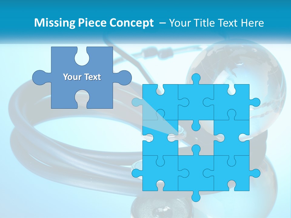 A Medical Powerpoint Presentation With A Stethoscope And A Globe PowerPoint Template