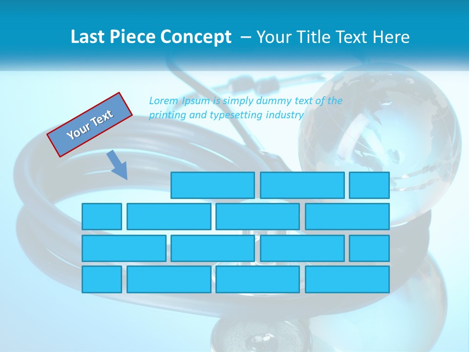 A Medical Powerpoint Presentation With A Stethoscope And A Globe PowerPoint Template