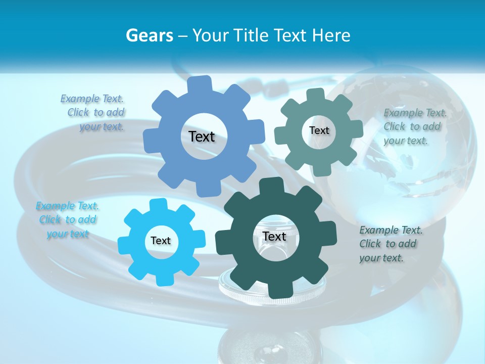 A Medical Powerpoint Presentation With A Stethoscope And A Globe PowerPoint Template