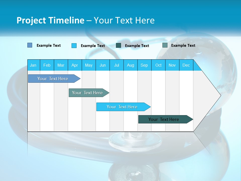 A Medical Powerpoint Presentation With A Stethoscope And A Globe PowerPoint Template