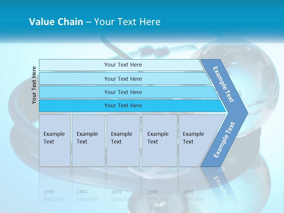 A Medical Powerpoint Presentation With A Stethoscope And A Globe PowerPoint Template