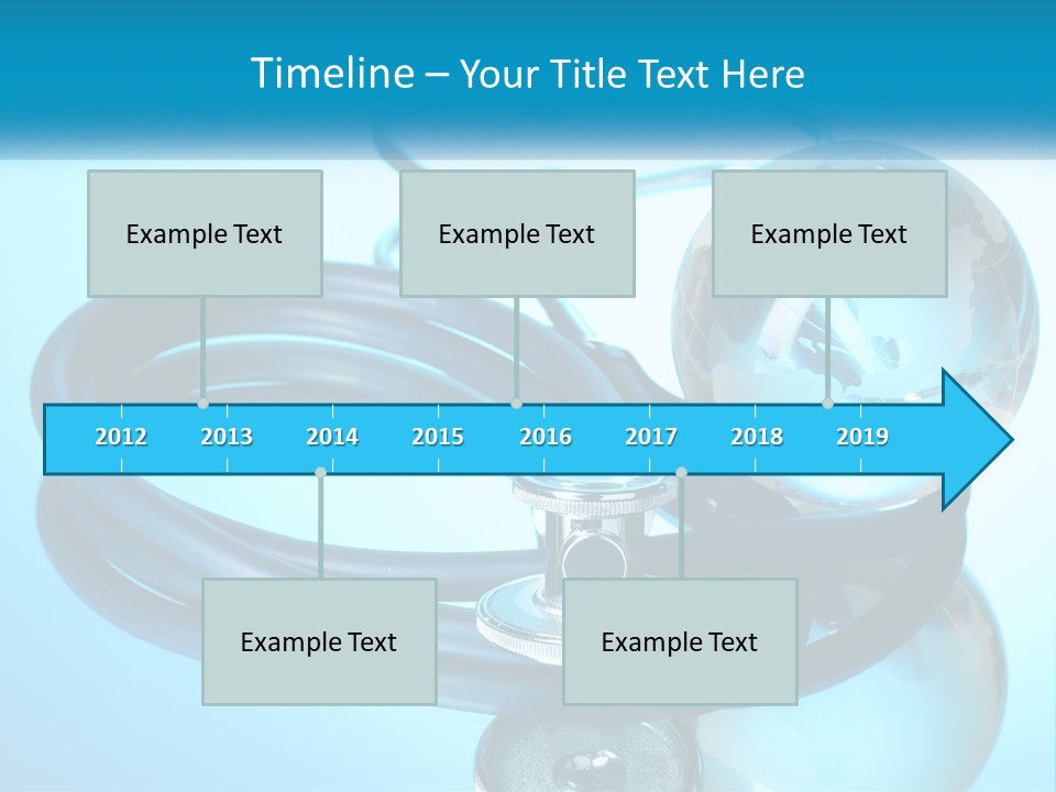 A Medical Powerpoint Presentation With A Stethoscope And A Globe PowerPoint Template