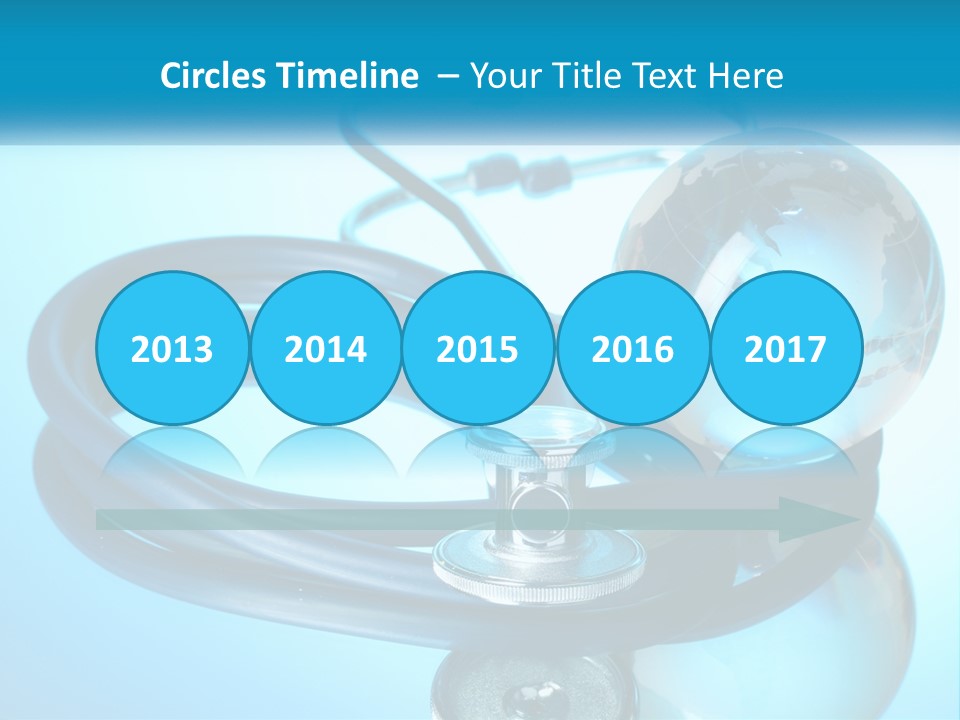 A Medical Powerpoint Presentation With A Stethoscope And A Globe PowerPoint Template