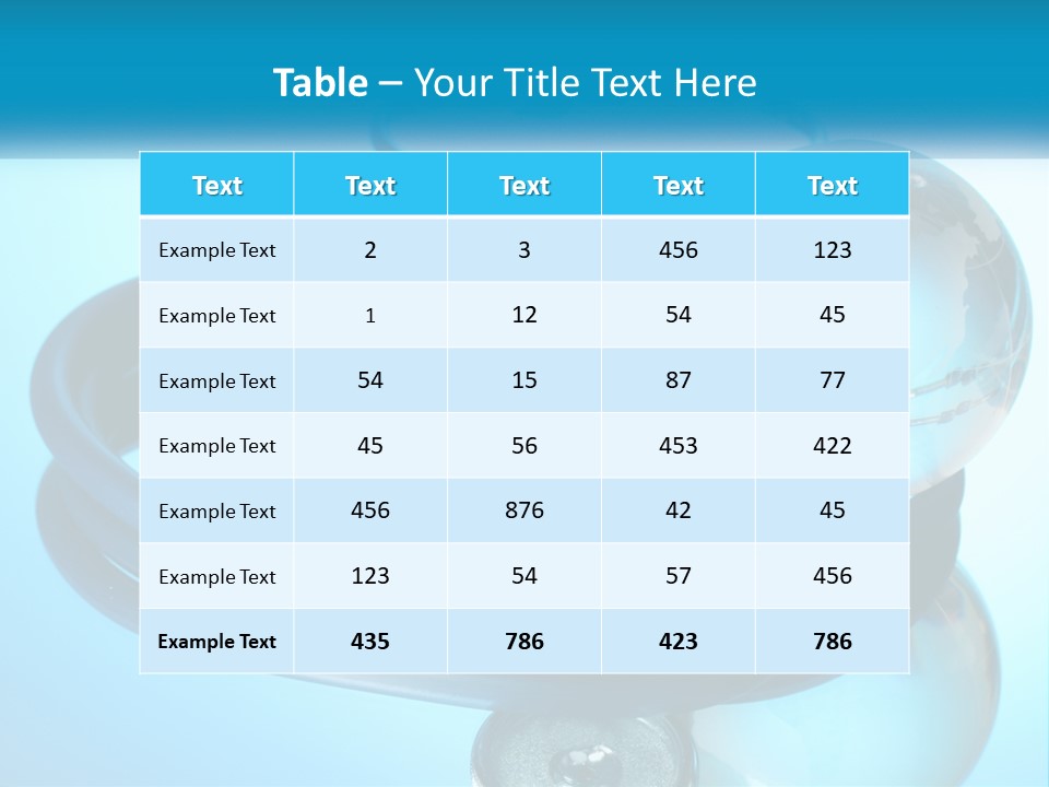 A Medical Powerpoint Presentation With A Stethoscope And A Globe PowerPoint Template