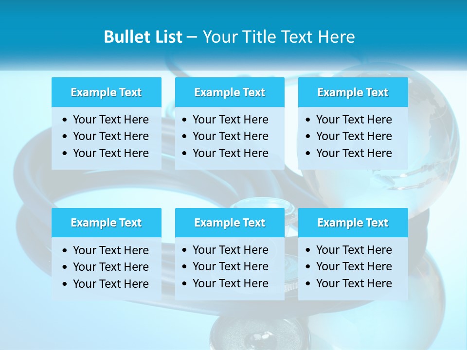 A Medical Powerpoint Presentation With A Stethoscope And A Globe PowerPoint Template