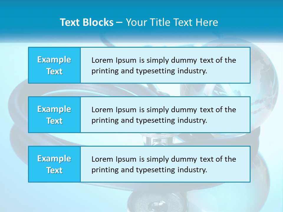 A Medical Powerpoint Presentation With A Stethoscope And A Globe PowerPoint Template