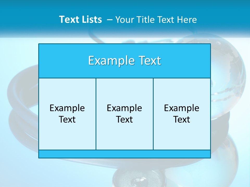 A Medical Powerpoint Presentation With A Stethoscope And A Globe PowerPoint Template