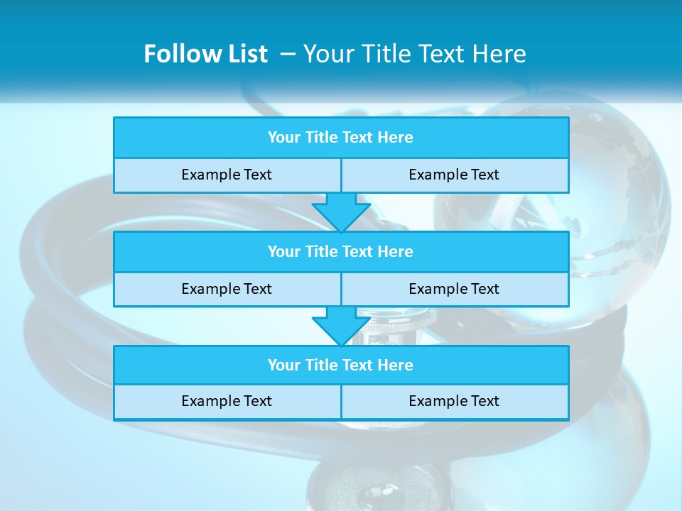 A Medical Powerpoint Presentation With A Stethoscope And A Globe PowerPoint Template