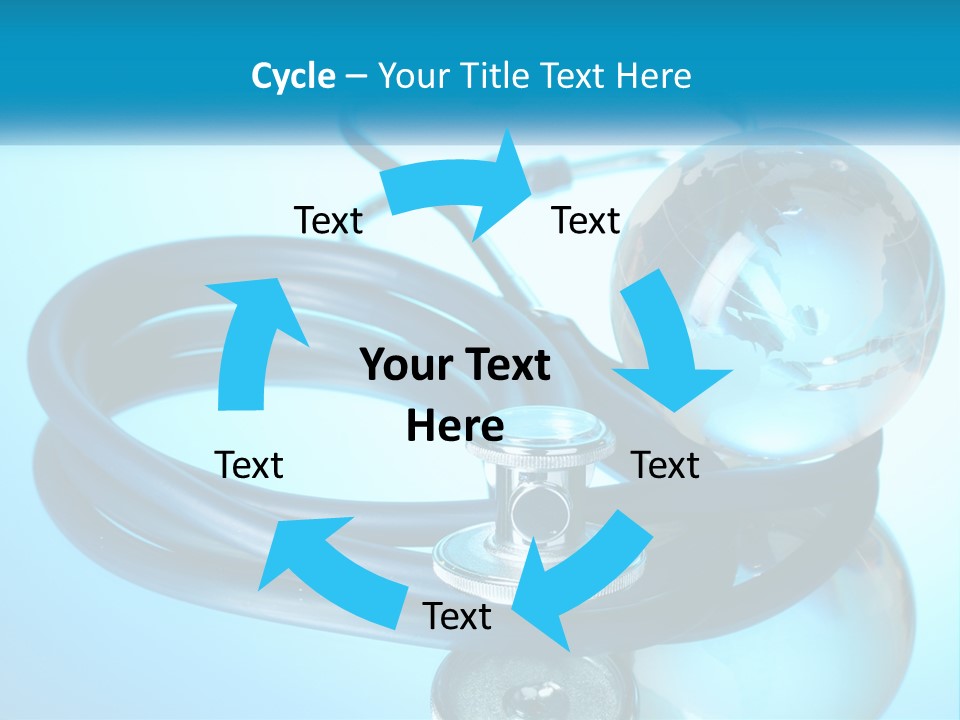 A Medical Powerpoint Presentation With A Stethoscope And A Globe PowerPoint Template