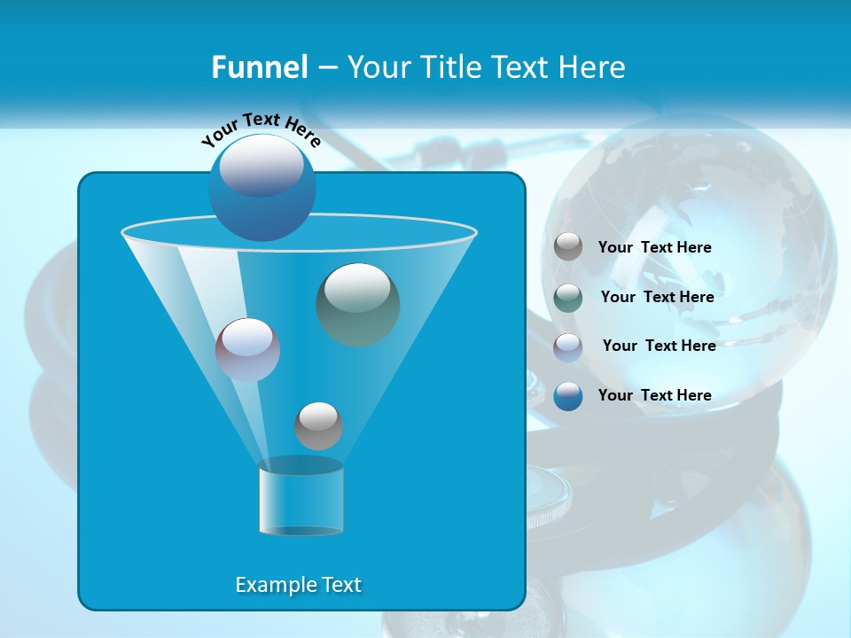 A Medical Powerpoint Presentation With A Stethoscope And A Globe PowerPoint Template