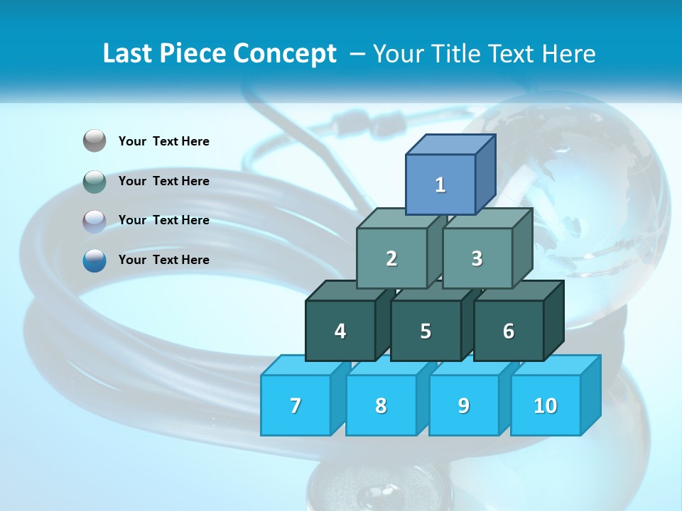 A Medical Powerpoint Presentation With A Stethoscope And A Globe PowerPoint Template