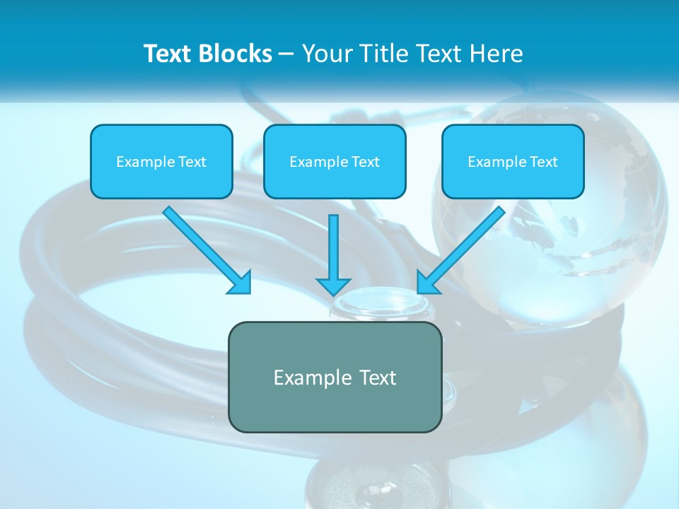 A Medical Powerpoint Presentation With A Stethoscope And A Globe PowerPoint Template