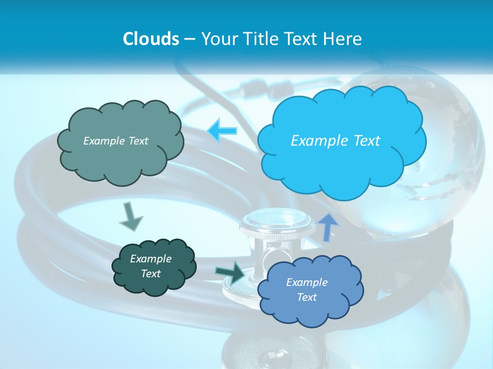 A Medical Powerpoint Presentation With A Stethoscope And A Globe PowerPoint Template