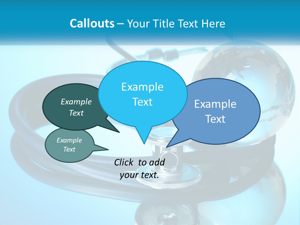 A Medical Powerpoint Presentation With A Stethoscope And A Globe PowerPoint Template