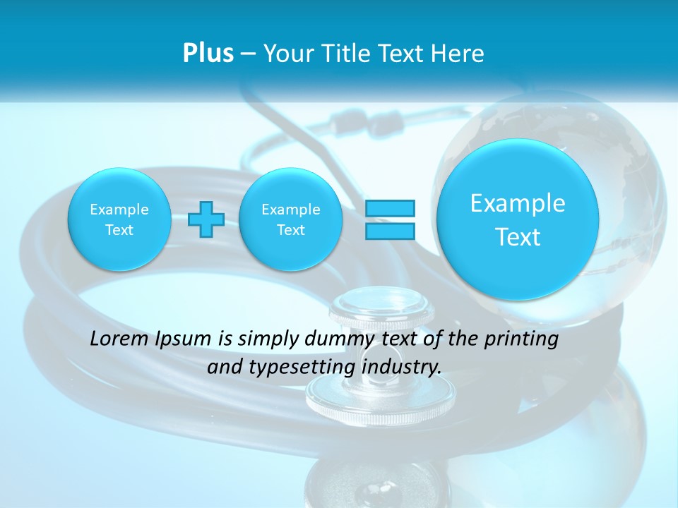 A Medical Powerpoint Presentation With A Stethoscope And A Globe PowerPoint Template