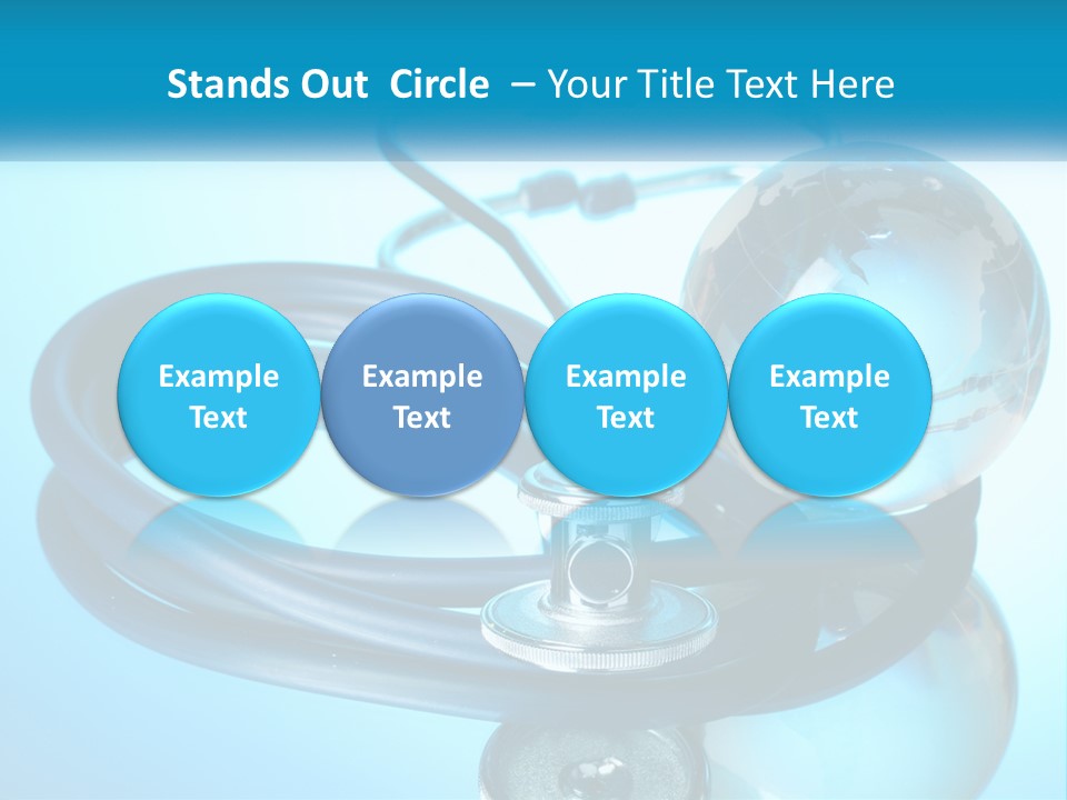 A Medical Powerpoint Presentation With A Stethoscope And A Globe PowerPoint Template