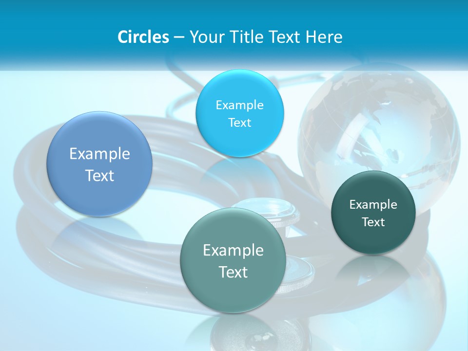 A Medical Powerpoint Presentation With A Stethoscope And A Globe PowerPoint Template