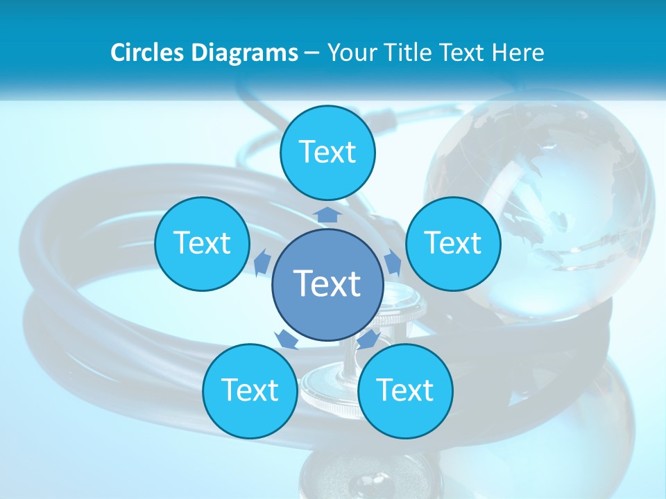 A Medical Powerpoint Presentation With A Stethoscope And A Globe PowerPoint Template