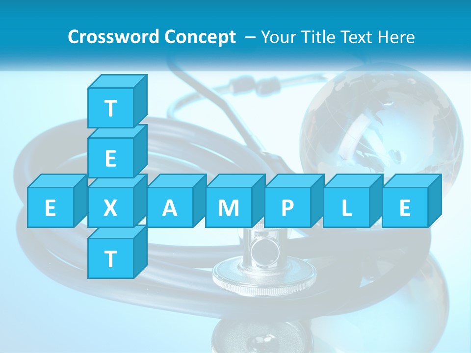 A Medical Powerpoint Presentation With A Stethoscope And A Globe PowerPoint Template