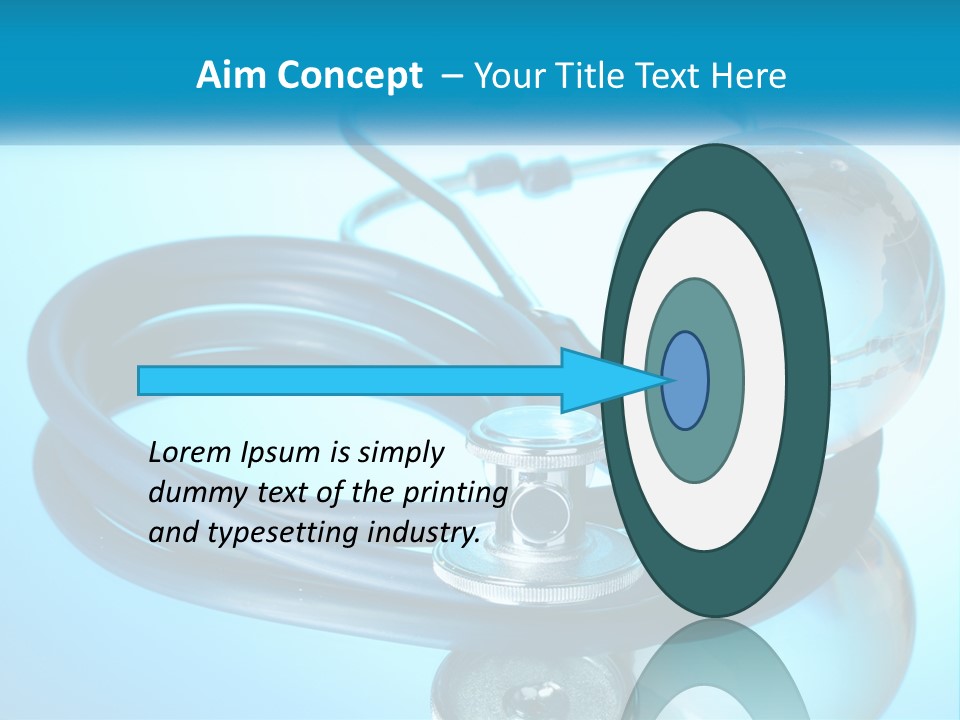 A Medical Powerpoint Presentation With A Stethoscope And A Globe PowerPoint Template