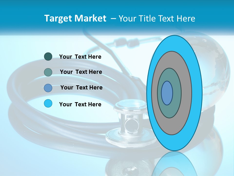 A Medical Powerpoint Presentation With A Stethoscope And A Globe PowerPoint Template